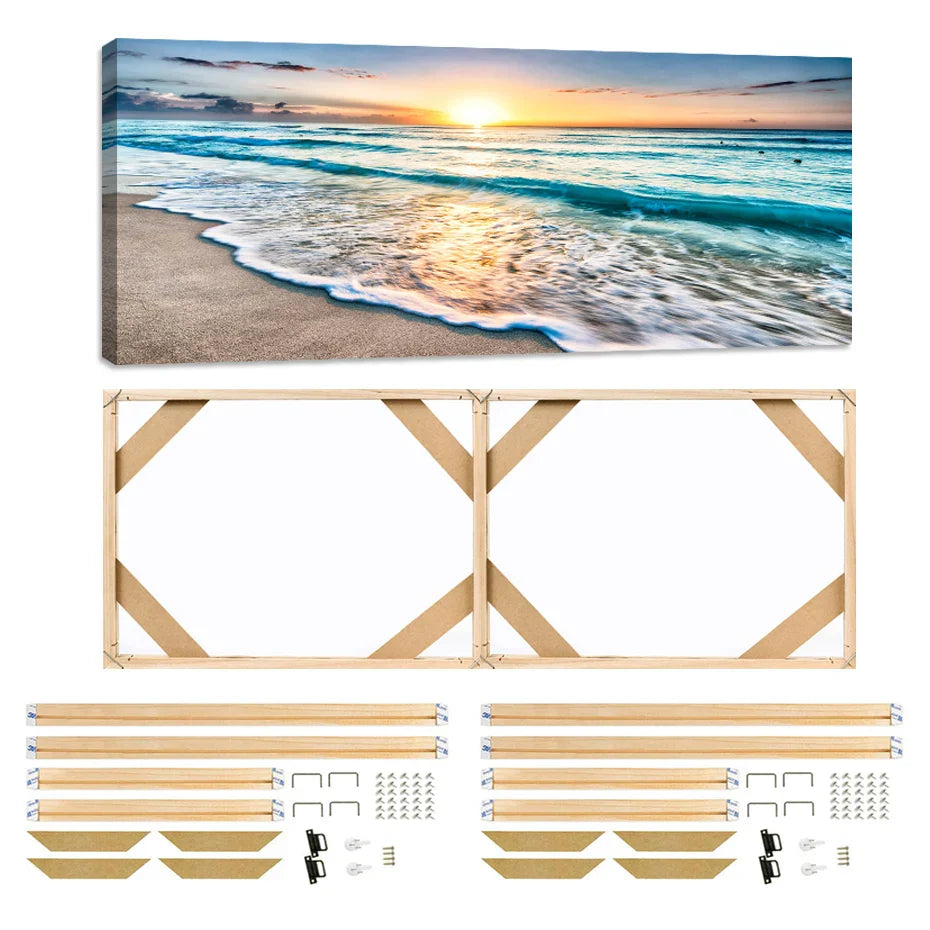 DIY Natural Wood Canvas Frame Kit Custom Sizes