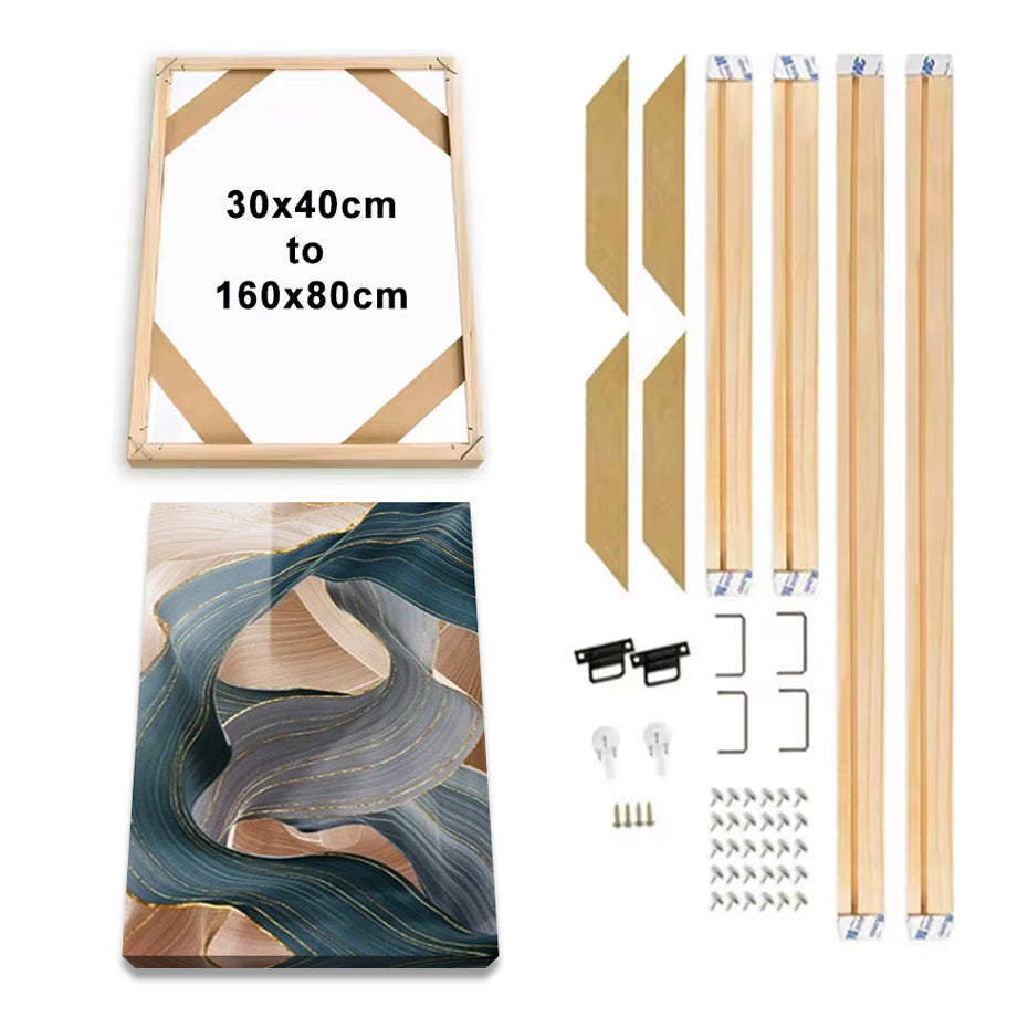 DIY Natural Wood Canvas Frame Kit Custom Sizes