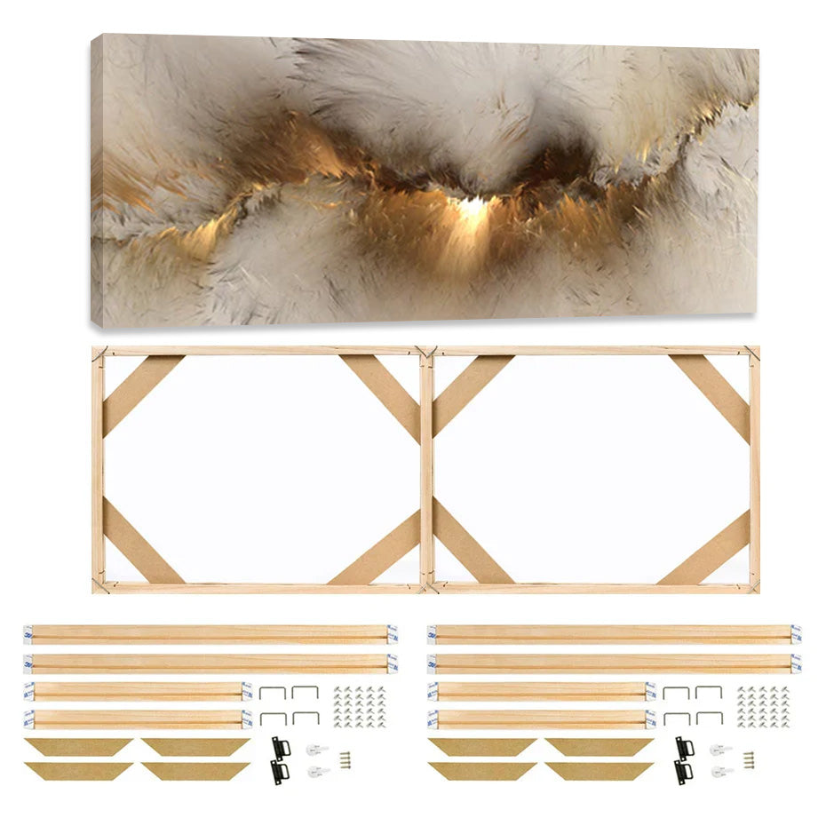 DIY Natural Wood Canvas Frame Kit Custom Sizes