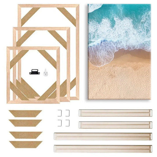 Solid Wood Canvas Stretcher Frame DIY Kit Multiple Sizes