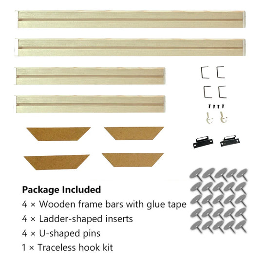 Solid Wood Canvas Stretcher Frame Gallery Mount Multiple Sizes