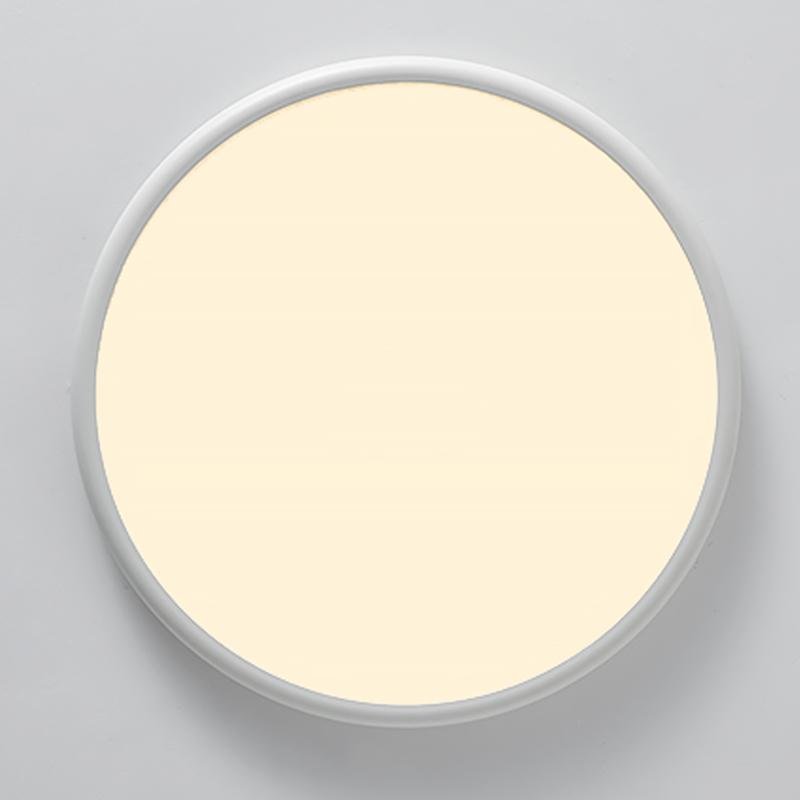 16" Modern LED Geometric Circle Flush Mount Ceiling Light – Black &amp; White Edge