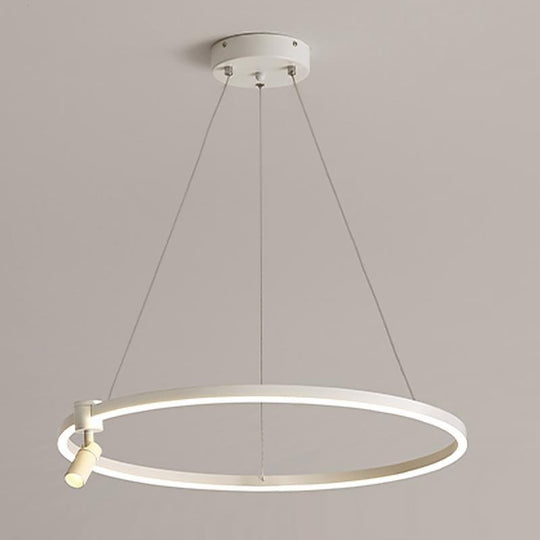Simple Linear Adjustable Spotlight Circle LED Chandelier