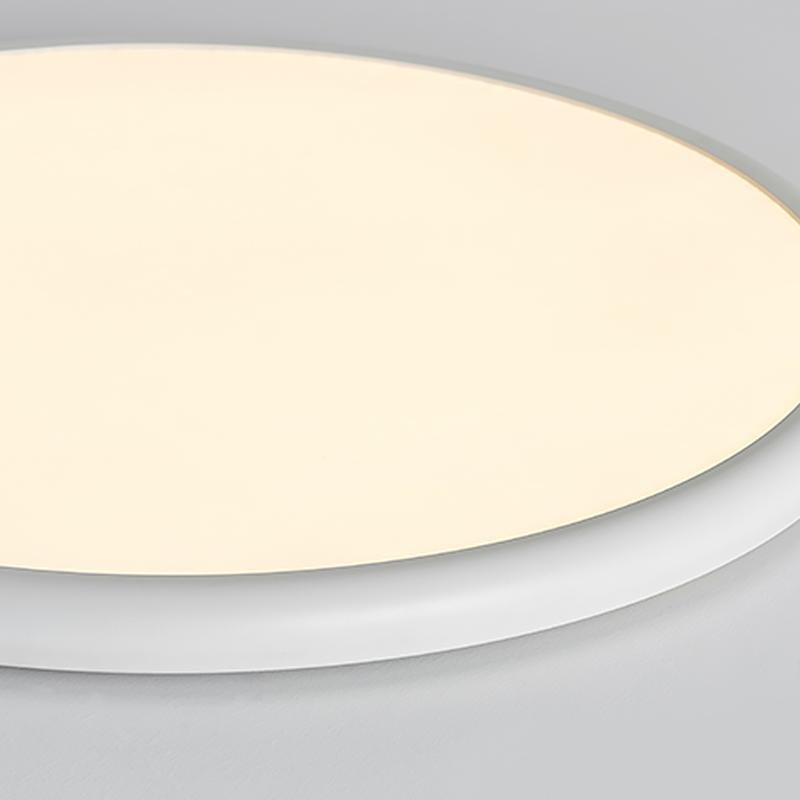 16" Modern LED Geometric Circle Flush Mount Ceiling Light – Black &amp; White Edge