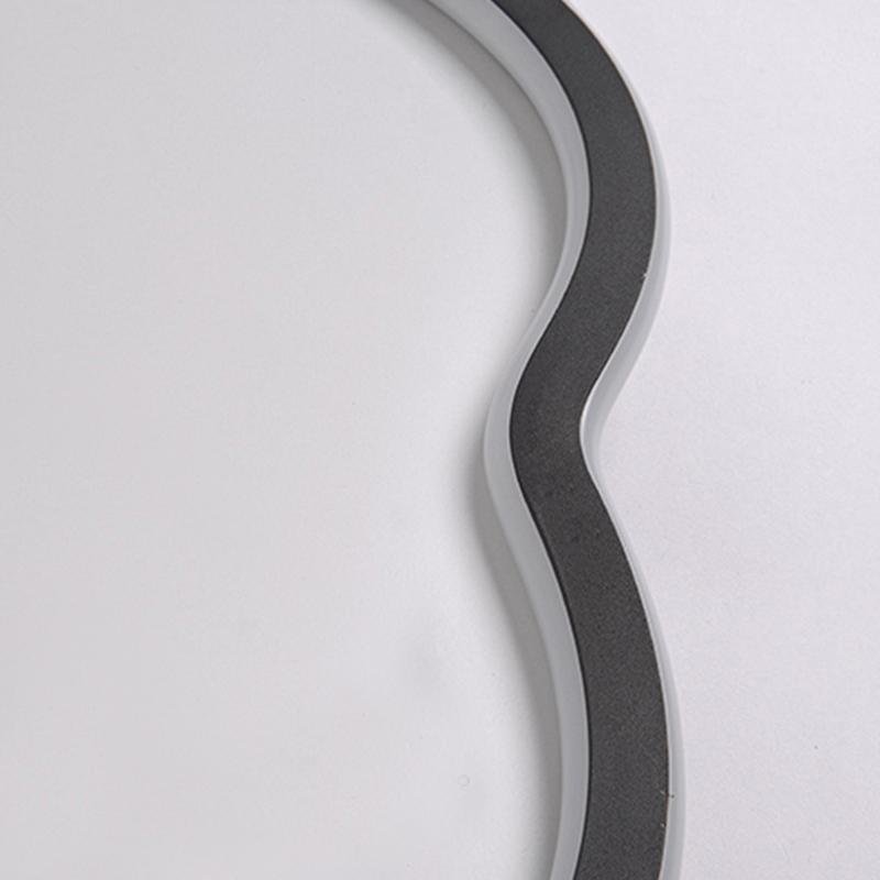 Cloud Shaped White &amp; Black LED Flush Mount Ceiling Light – Modern Flower Design
