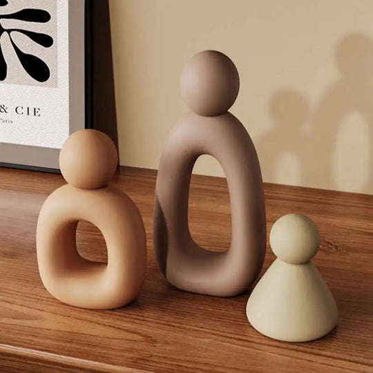 Abstract Minimalist Family Figurine Nordic Decor Accent