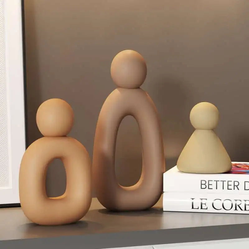 Abstract Minimalist Family Figurine Nordic Decor Accent
