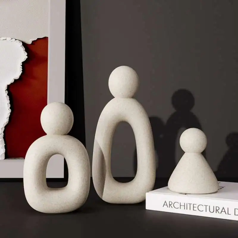 Abstract Minimalist Family Figurine Nordic Decor Accent