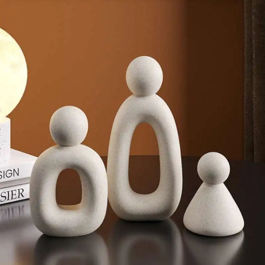 Abstract Minimalist Family Figurine Nordic Decor Accent
