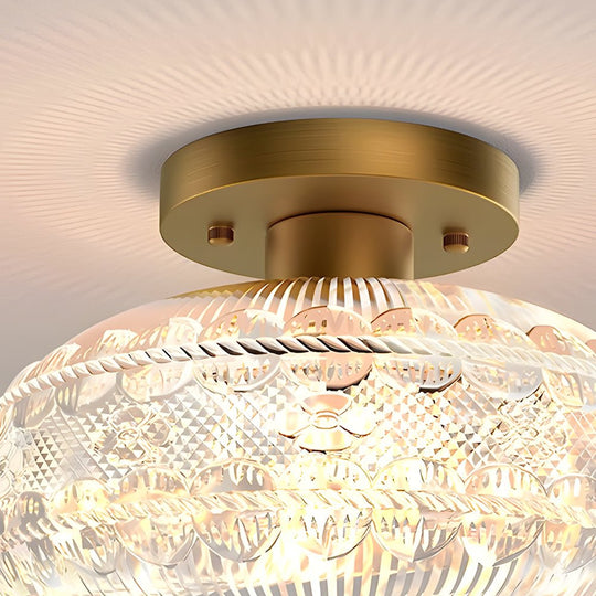 Acrylic Lantern Shade Luxury Matte Metal American Ceiling Lamp