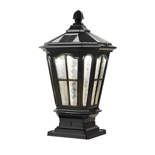 Retro Pavilion Shape Waterproof LED Solar Powered Fence Post Lights