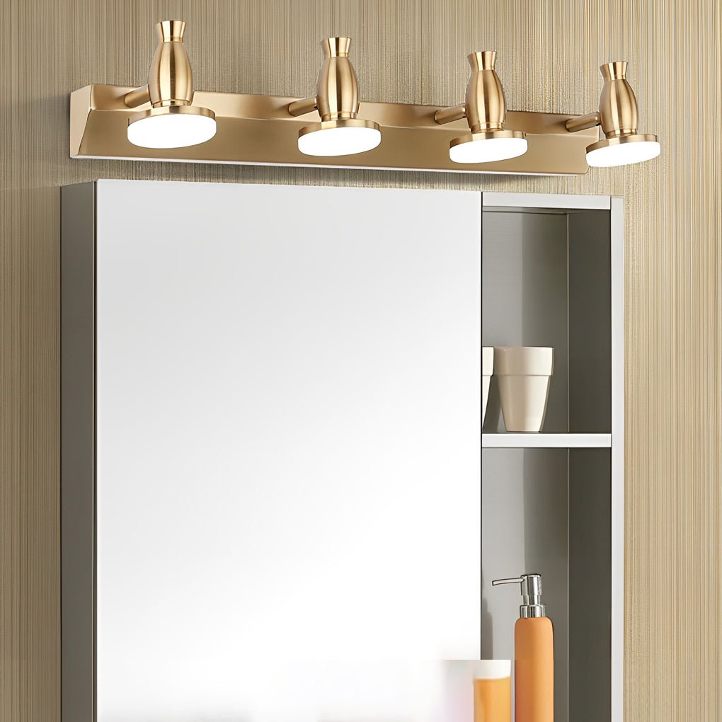 Adjustable Gold Bathroom Vanity Light – 3/4 Light LED Fixture