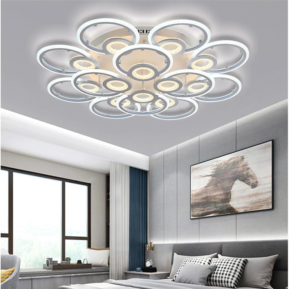 Ring Display Metal Geometric LED Flush Mount Ceiling Light