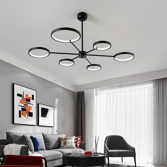 Mini Sputnik Modern Metal &amp; Silica Gel LED Chandelier