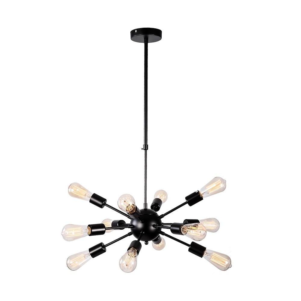 Modern Silver Sputnik Chandelier Dining Room &amp; Kitchen Chandelier with 12 Bulbs
