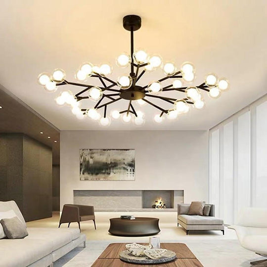 45 Lights LED Cluster Design Glass Modern Chandelier