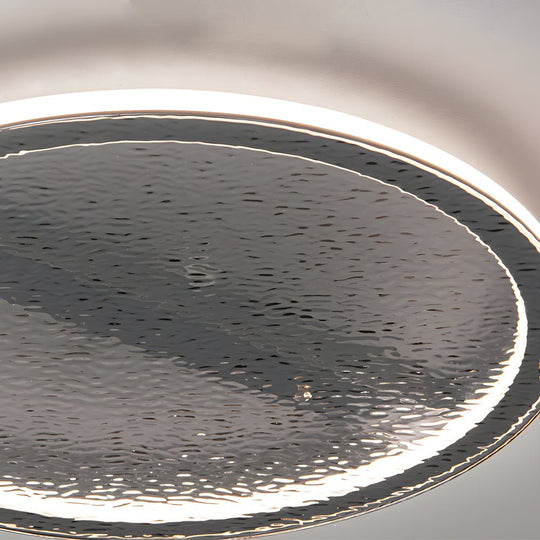 Black Glass LED Flush Mount Ceiling Light