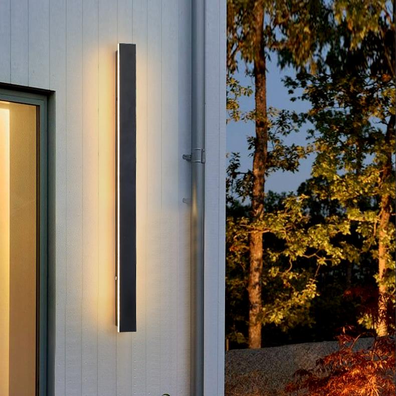 Black Long LED Linear Lights Wall Lights Outdoor LED Lighting