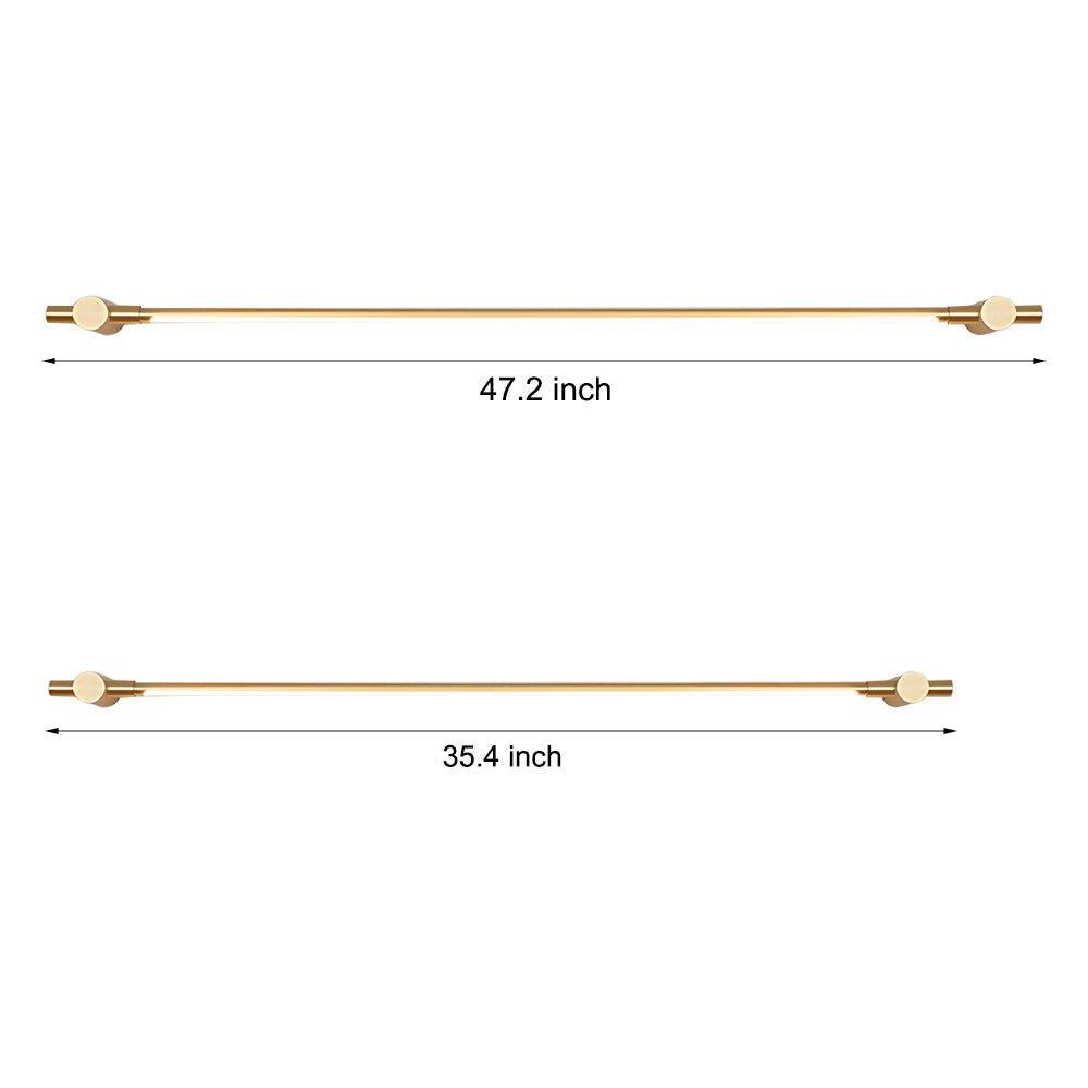 Brass Linear LED Bathroom Vanity Light – 35.4’’ &amp; 47.2’’