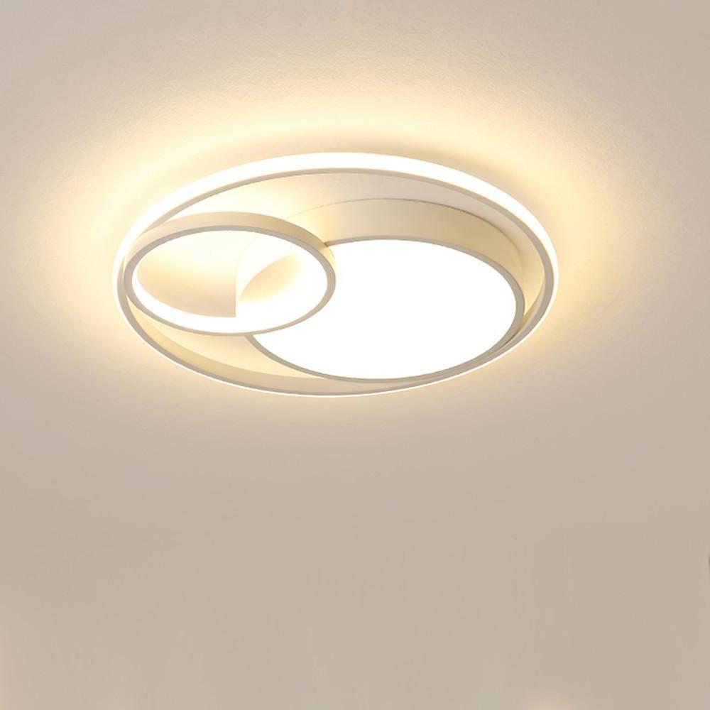 Tiered and Minimalist LED Overlapping Geometric Flush Mount Ceiling Light
