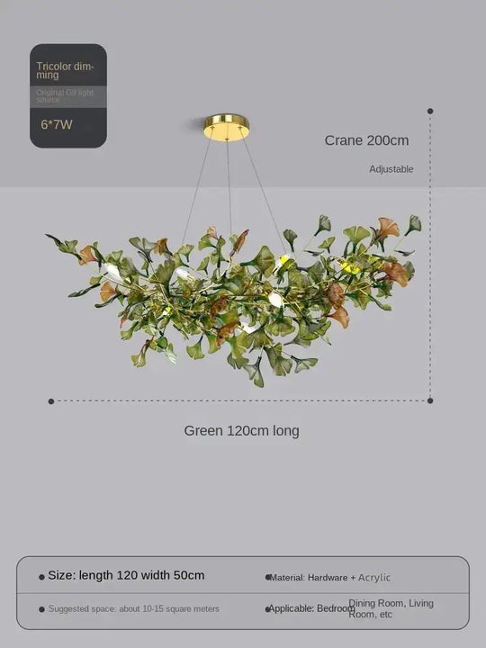Nordic Glass Leaf Chandelier – Modern Decorative Lighting