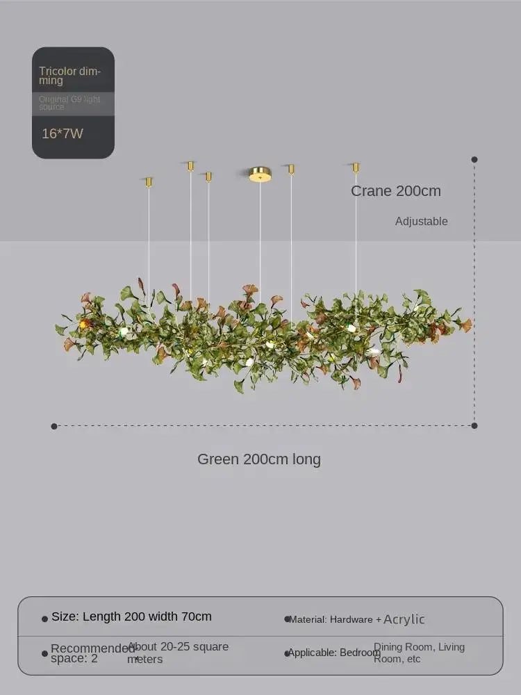 Nordic Glass Leaf Chandelier – Modern Decorative Lighting