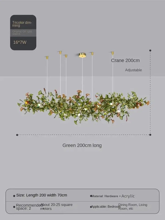 Nordic Glass Leaf Chandelier – Modern Decorative Lighting