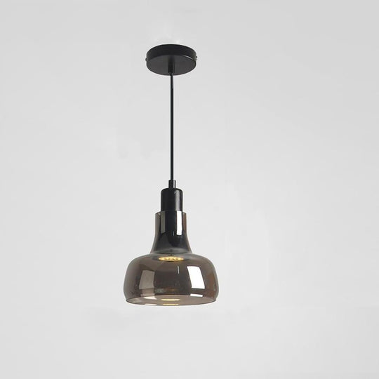 Circular Glass Pendant Light Modern Nordic Industrial Ceiling Lighting