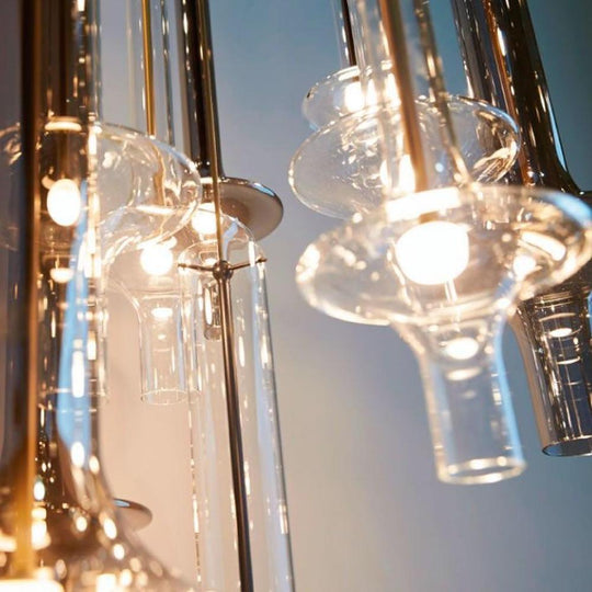 Modern Glass Metal Industrial Pendant Light