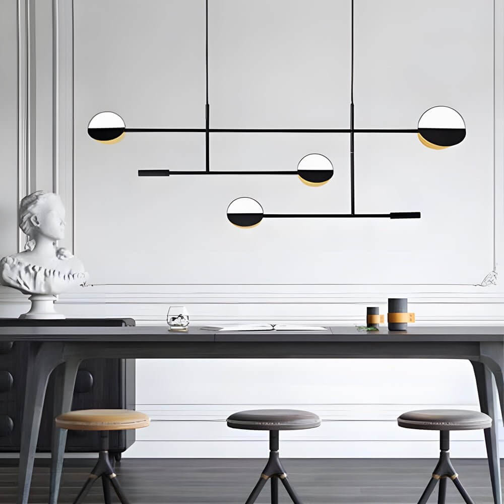Modern Adjustable LED Linear Iron Pendant Lamp