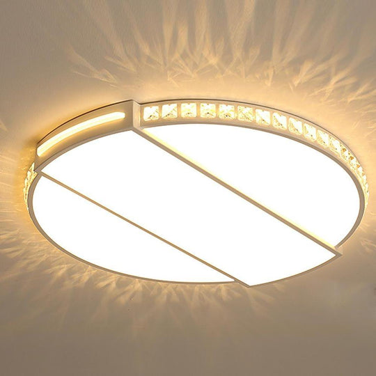 Circle Rectangular Flush Mount LED Ceiling Light with Single Ambient Light