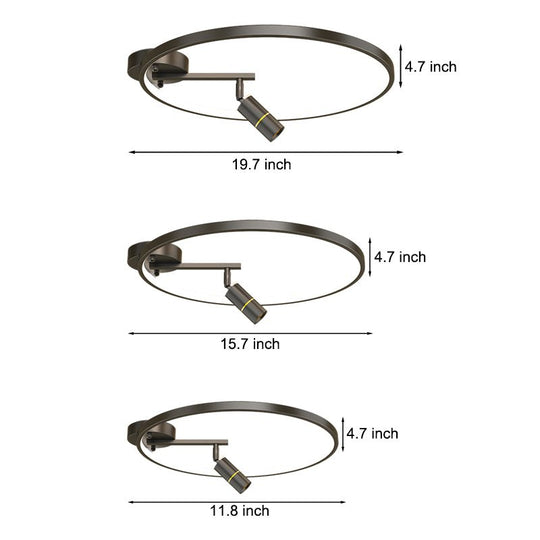 Circular with Adjustable Spotlights Three Step Dimming Modern Ceiling Lamp