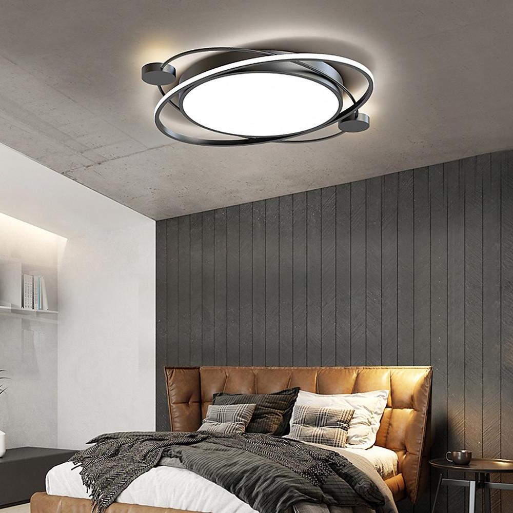 LED Geometric Shapes Circle Dimmable Flush Mount Light with Remote Control