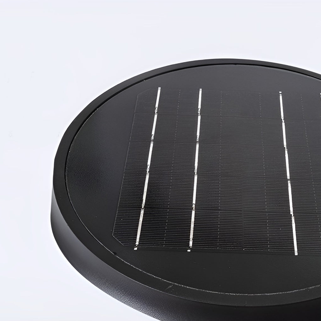Black Cylindrical LED Pathway Bollard Lights Solar &amp; Wired Outdoor