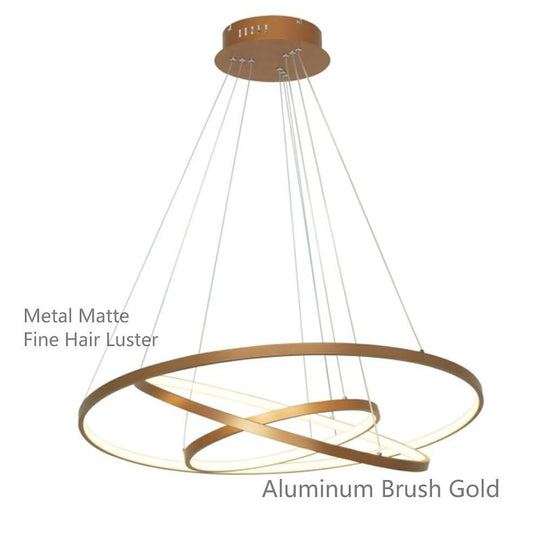 Interweaved 3 Ring Chandelier Light Dimmable Antique Chandelier