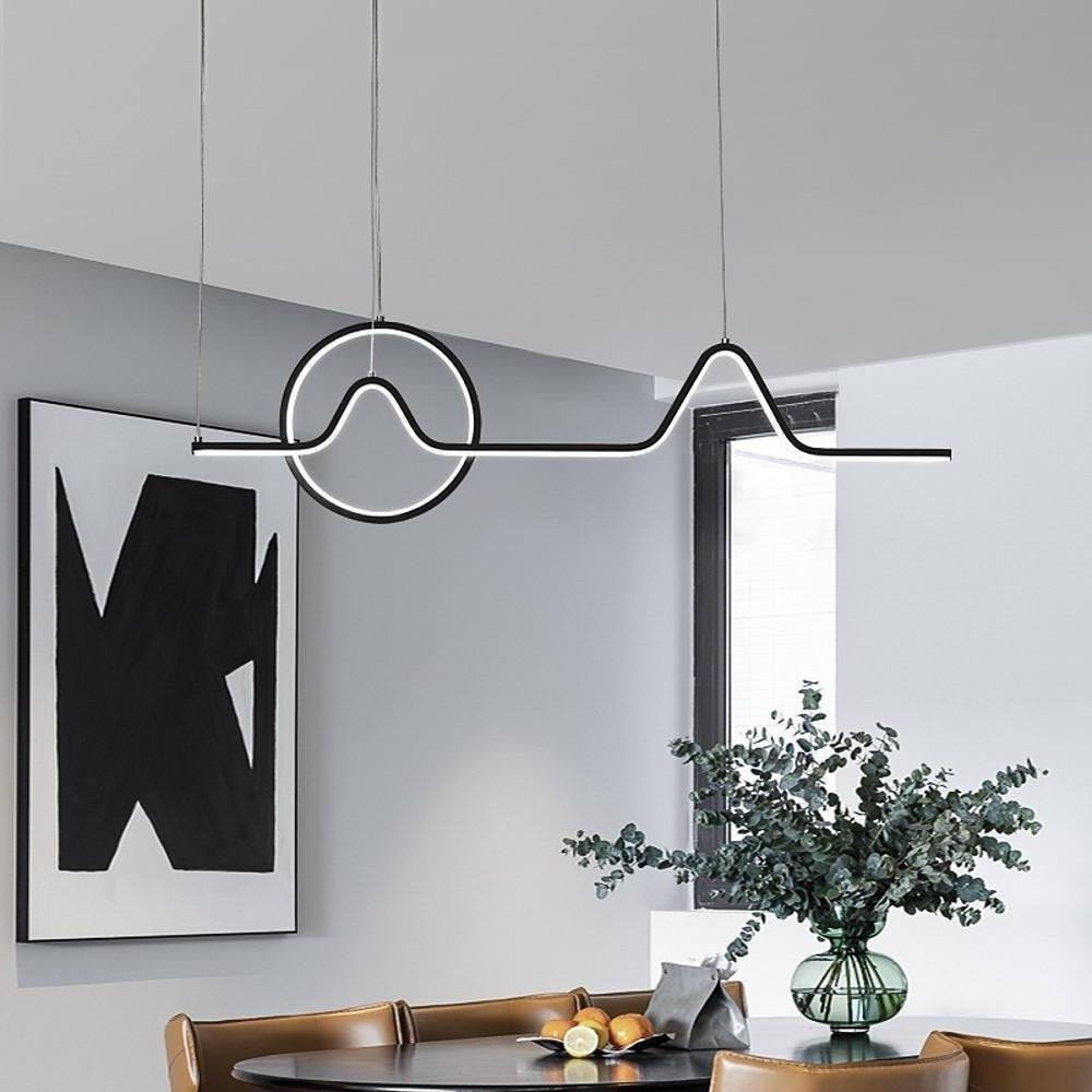 Minimalist Waves &amp; Circles Design Modern LED Pendant Light