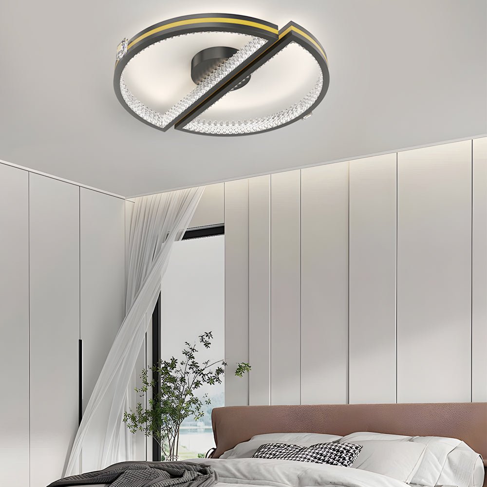 Creative Semicircle Ceiling Light with 3-Step Dimming