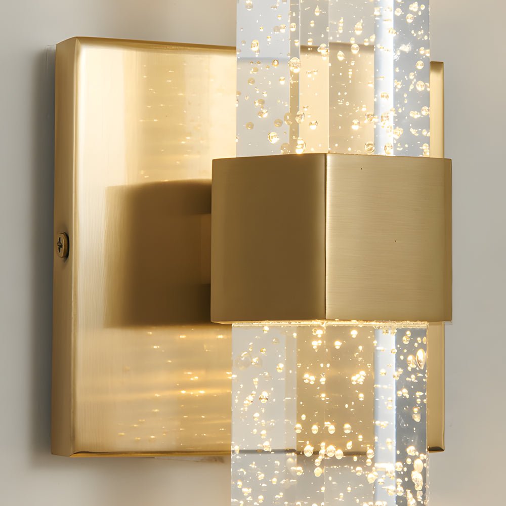 Cylinder Bubbles Crystal Shade LED Up &amp; Down Lighting Modern Wall Lamp