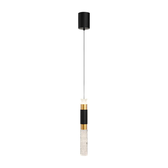 Cylinder Creative 3 Step Dimming Modern LED Pendant Light – Black &amp; Gold