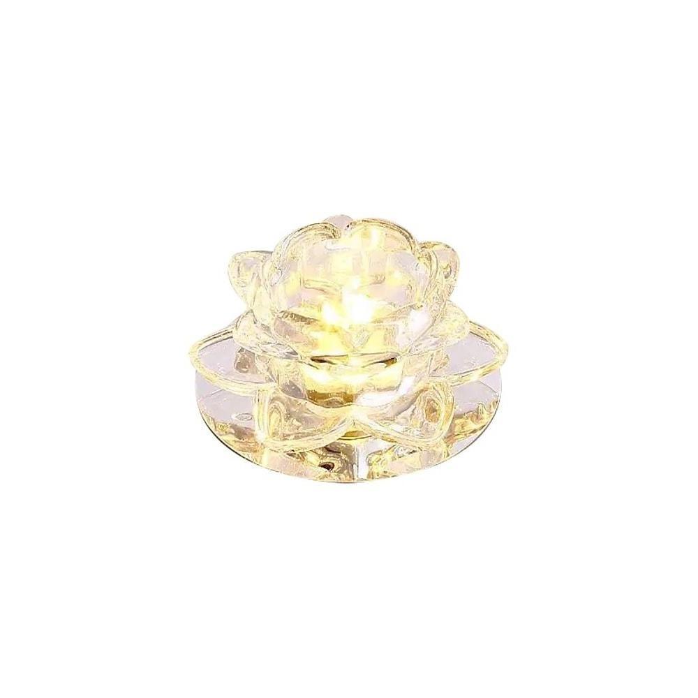 Electroplated Glass Flower Design LED Ceiling Light