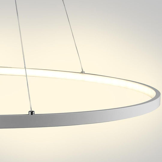 Round Geometric 30 W Single-Ring Integrated LED Pendant – Modern &amp; Dimmable
