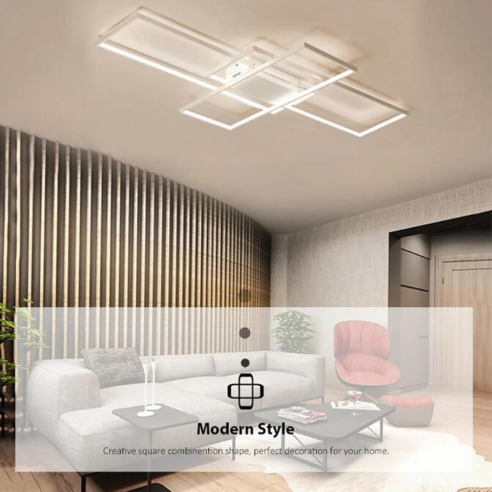 Display of Rectangles Abstract LED Flush Mount Ceiling Light