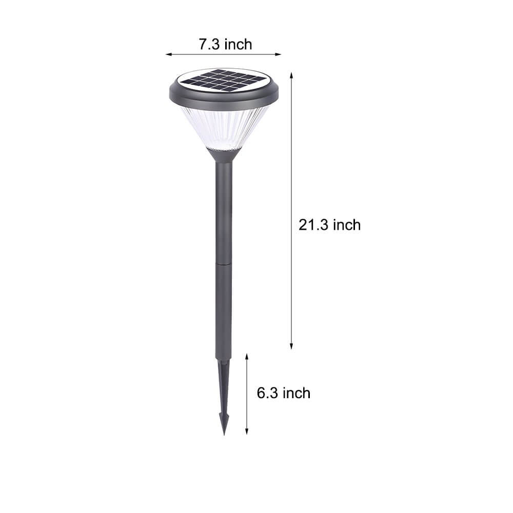 Deluxe Black Solar LED Garden Pathway Lights – Diamond Trim 27.6"