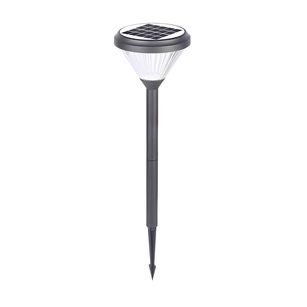 Deluxe Black Solar LED Garden Pathway Lights – Diamond Trim 27.6"