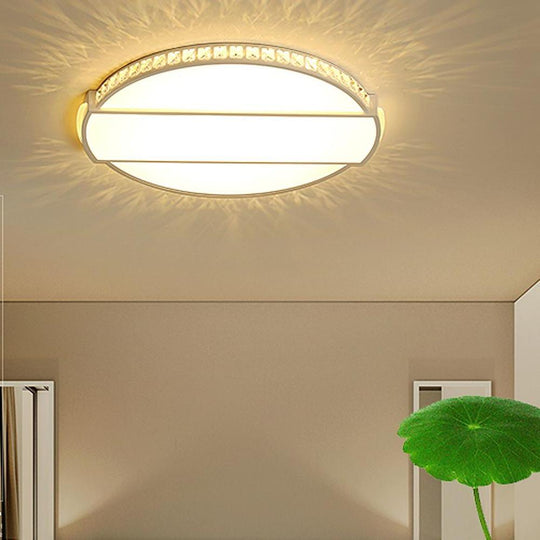 Circle Rectangular Flush Mount LED Ceiling Light with Single Ambient Light