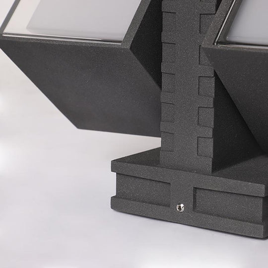 Adjustable Square LED Outdoor Wall Lights – Up &amp; Down Black Spot Lamps