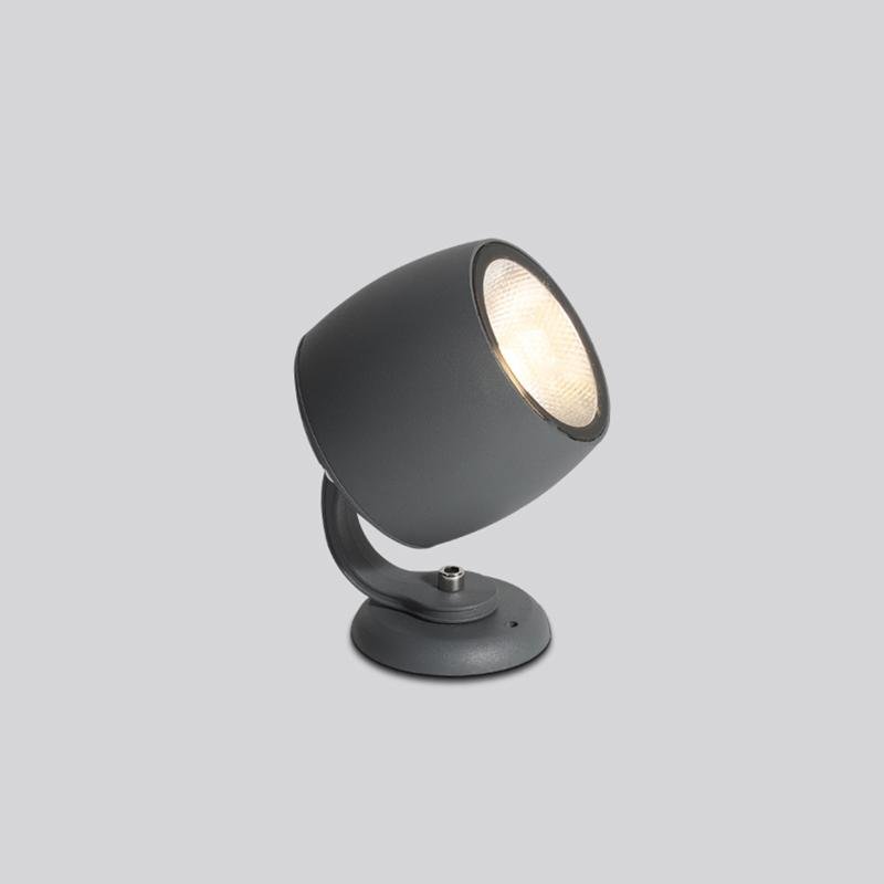 Round Aluminum LED Waterproof Outdoor Tree Spotlights – Gray