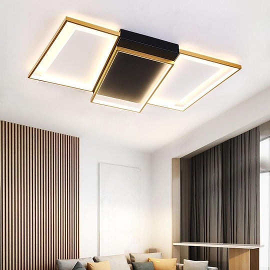 Rectangle &amp; Round LED Modern Flush Mount Ceiling Light