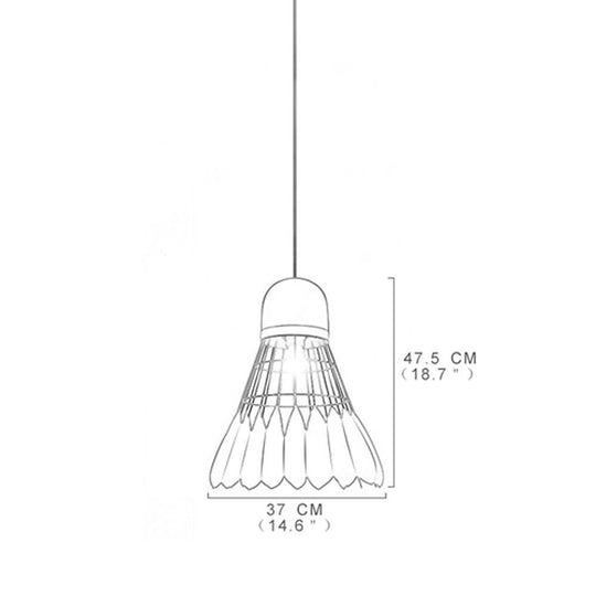 1 Bulb Industrial Pendant Lamp Metal Mini Geometric Kitchen Lighting