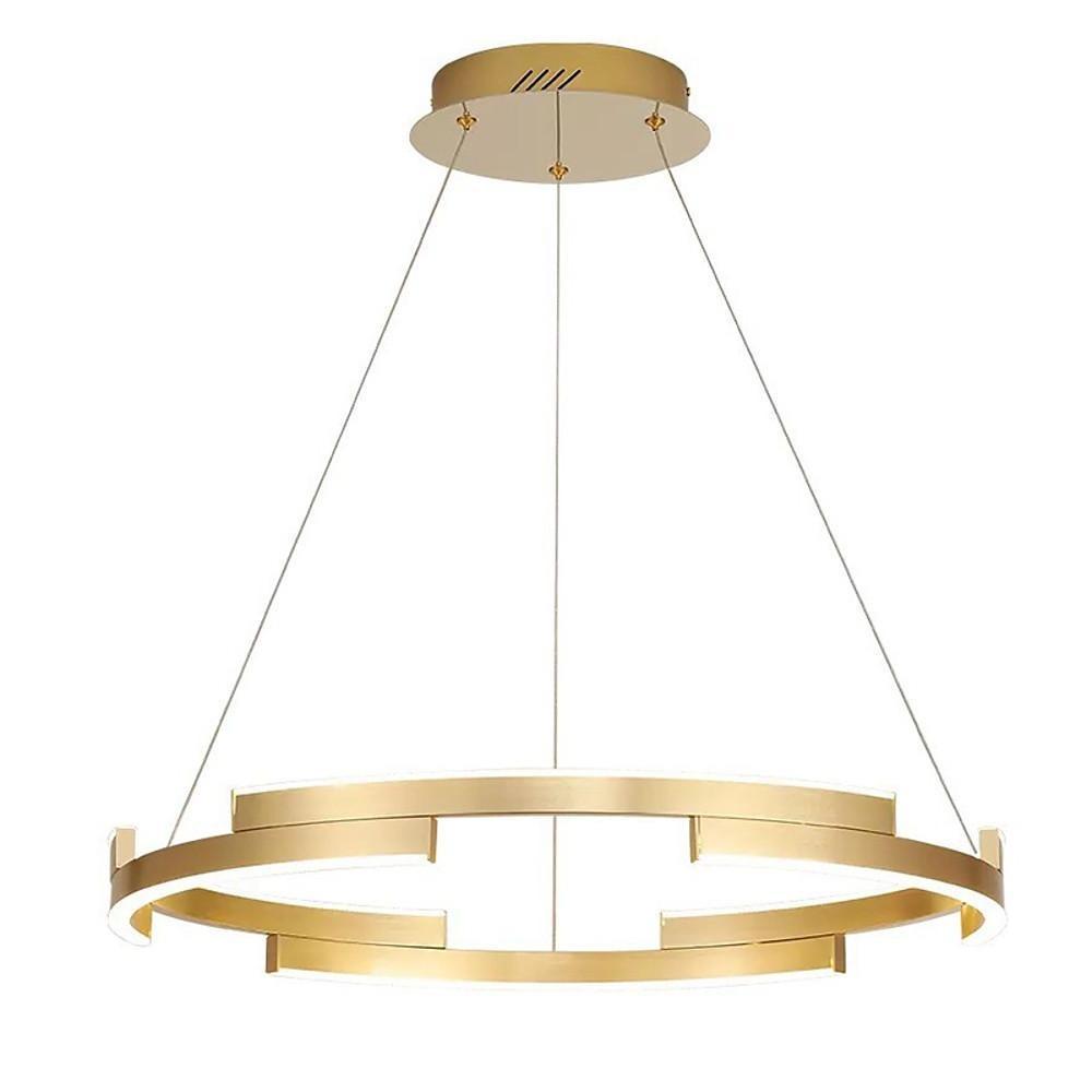 Interlocking Round Gold LED Modern Chandelier